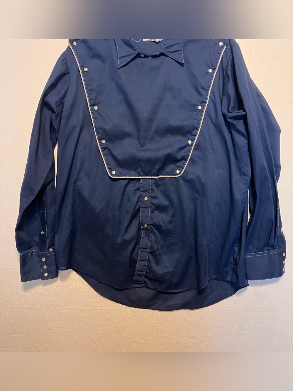 Rock mount Men’s Western Wear Blue Pearl Snap Shirt 17.5-35
